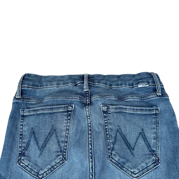 Mother The Looker Ankle Jeans Women’s 27 Blue We The Animals Wash Cotton Pockets - Picture 4 of 11